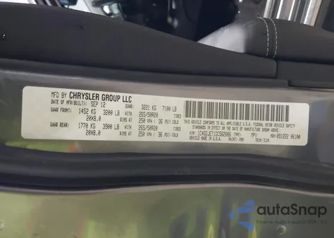 2013 Dodge Durango Citadel из США, поврежденный, VIN 1C4SDJET1DC562886